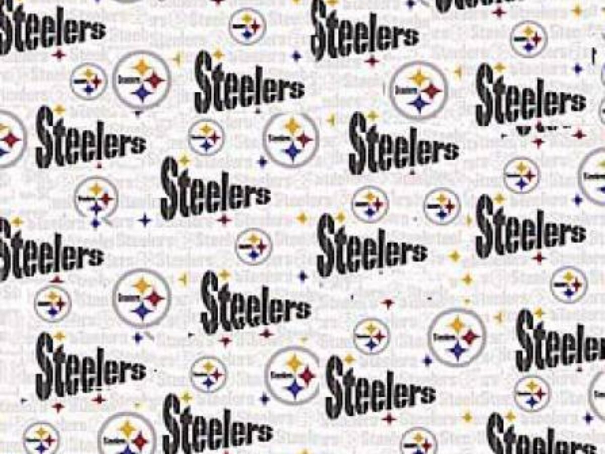 Pittsburgh Steelers 58 100% Polyester Fleece Logo Sports Sewing & Craft  Fabric 10 yd By the Bolt, Yellow, Black and White 