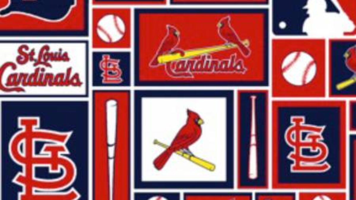 St. Louis Cardinals 58 100% Cotton Logo Sports Sewing & Craft Fabric 10 yd  By the Bolt, Red, White and Yellow