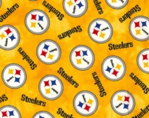 SALE Pittsburgh Steelers Fabric Remnant 30 Inches Cotton -   Israel